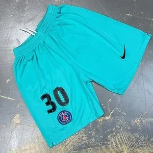 Nike Paris PSG Mens Soccer Shorts 724614-100 Goalie 30 Mint Green France
